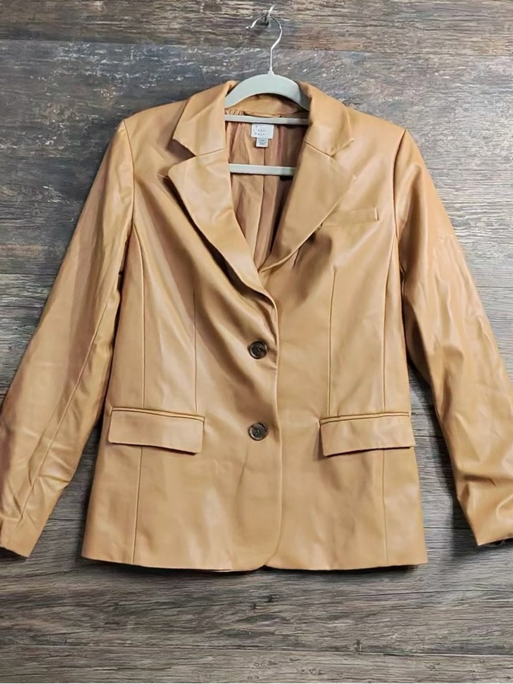 a new day Tan Faux Leather Blazer